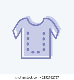 Icon Sewing Lines. suitable for Tailor symbol. two tone style. simple design editable. design template vector. simple symbol illustration