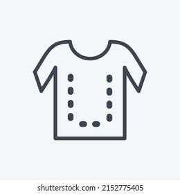 Icon Sewing Lines. geeignet für Schneidersymbol. Linienstil. einfaches Design bearbeitbar. Designvorlage, Vektor. einfache Symbolillustration