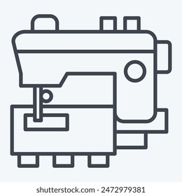 Icon Sewing Machine. related to Sewing symbol. line style. simple design illustration