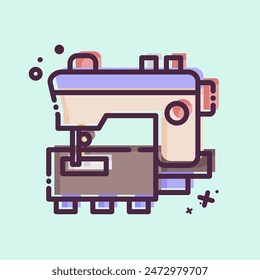 Icon Sewing Machine. related to Sewing symbol. MBE style. simple design illustration