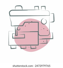 Icon Sewing Machine. related to Sewing symbol. Color Spot Style. simple design illustration