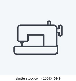 SymbolNähmaschine. geeignet für Home Symbol. Linienstil. einfaches Design bearbeitbar. Designvorlage, Vektor. einfache Symbolillustration