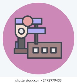 Icon Sewing Machines Foot. related to Sewing symbol. color mate style. simple design illustration