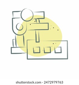 Icon Sewing Machines Foot. related to Sewing symbol. Color Spot Style. simple design illustration