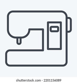 Icon Sewing Machines. suitable for education symbol. line style. simple design editable. design template vector. simple illustration