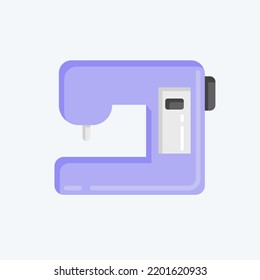 SymbolNähmaschinen. geeignet für Bildungs-Symbol. Flachstil. einfaches Design bearbeitbar. Designvorlage, Vektor. einfache Abbildung