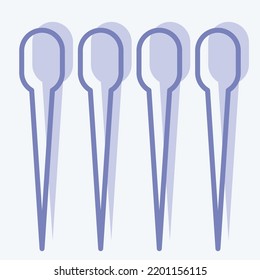Icon Sewing Needles. suitable for education symbol. two tone style. simple design editable. design template vector. simple illustration