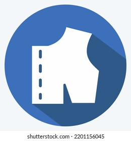 Icon Sewing Pattern. suitable for education symbol. long shadow style. simple design editable. design template vector. simple illustration