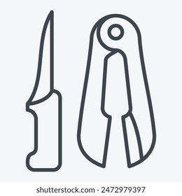 Icon Sewing Table. related to Sewing symbol. line style. simple design illustration
