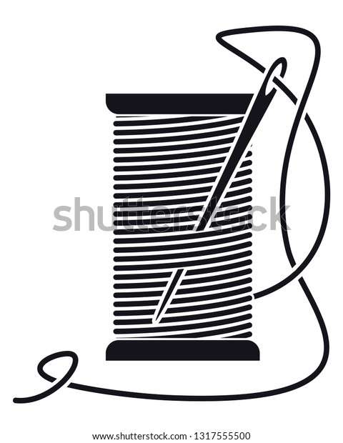 Icon Sewing Thread On Spools Vector Stock Vector (Royalty Free ...