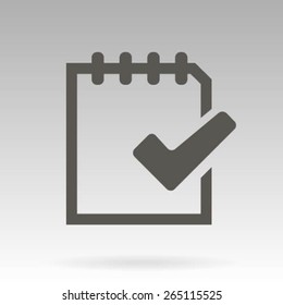 icon with shadow Flat design styl