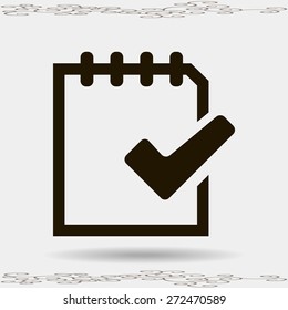 icon with shadow Flat design styl