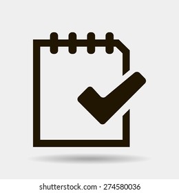 icon with shadow Flat design styl