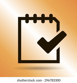 icon with shadow Flat design styl