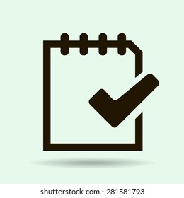 icon with shadow Flat design style