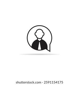 icon with shadow on white background