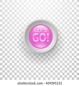Icon with shadow pink round volume buttons