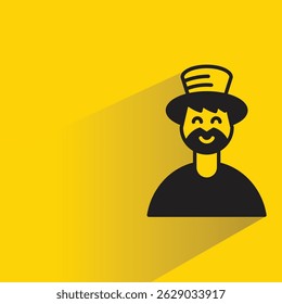 ícone com fundo amarelo-sombra