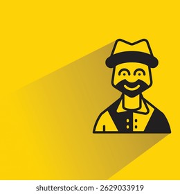 icon with shadow yellow background