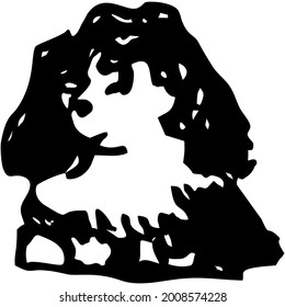 Icon a Shaggy dog with long ears