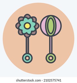 Icon Shaker Toys - Color Mate Style - Simple illustration,Design template vector, Good for prints, posters, advertisements, announcements, info graphics, etc.