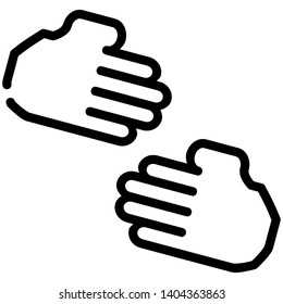 an icon shaking hands on the theme of Ramadan