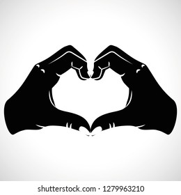 Icon Shape Hand Love Hearts for creative use in graphic design