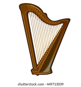 Icon in the shape of a harp. Vector illustration.