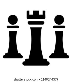 
Icon shaped like chess pieces used for playing chess
