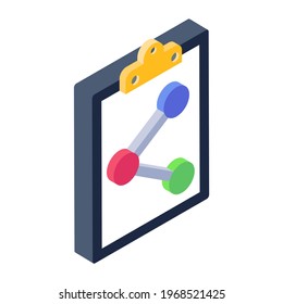 An icon of share file, media share isometric style 