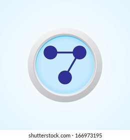 Icon of Share on Button. Eps-10