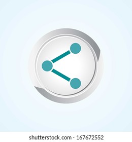 Icon of Share on Button. Eps-10.