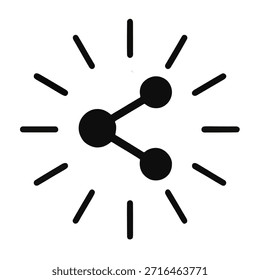 Icono de Compartir que irradia hacia afuera