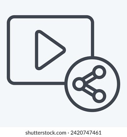 Icon Share. related to Podcast symbol. line style. simple design editable. simple illustration