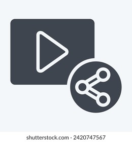 Icon Share. related to Podcast symbol. glyph style. simple design editable. simple illustration