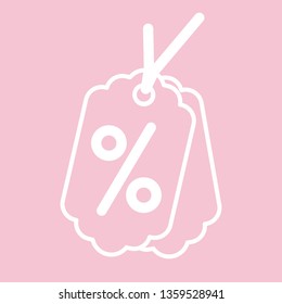 Icon share. Vector logo. Cover of social networks. A discount. Tag. Stock.
