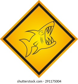 Icon shark. Vector illustration. EPS 10 