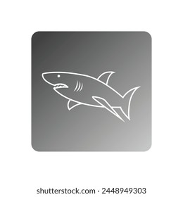 icon shark vector template illustration logo design