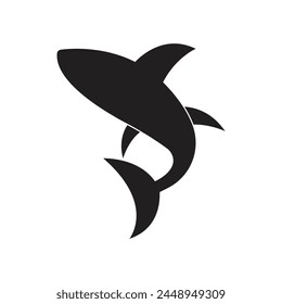 icon shark vector template illustration logo design