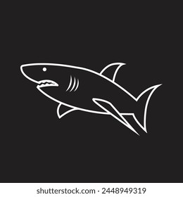 icon shark vector template illustration logo design