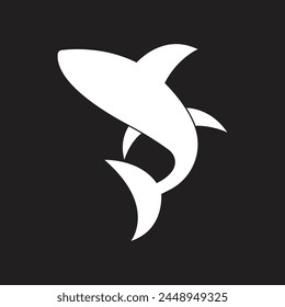 icon shark vector template illustration logo design