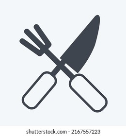 Icon Sharp Tools. suitable for Garden symbol. glyph style. simple design editable. design template vector. simple symbol illustration