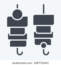 Icon Shashlik. related to Russia symbol. glyph style. simple design editable. simple illustration
