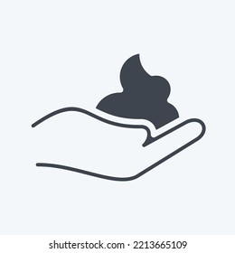 Icon Shave Foam. suitable for Barbershop symbol. glyph style. simple design editable. design template vector. simple illustration
