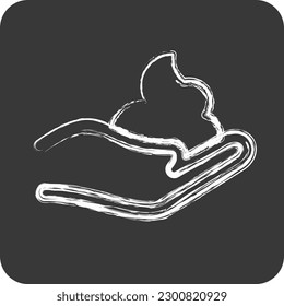 Icon Shave Foam. suitable for Barbershop symbol. chalk Style. simple design editable. design template vector. simple illustration