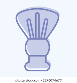 Icon Shaving Brush. related to Barbershop symbol. Beauty Saloon. simple illustration