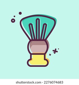 Icon Shaving Brush. related to Barbershop symbol. Beauty Saloon. simple illustration