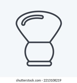 Icon Shaving Brush. suitable for Barbershop symbol. line style. simple design editable. design template vector. simple illustration