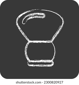 Brosse De Rasage D'Icône. adapté au symbole Barbershop. style craie. conception simple modifiable. modèle de création image vectorielle. illustration simple