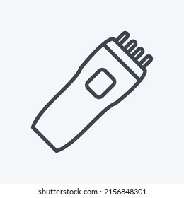 Icon Shaving Machine. suitable for men accessories symbol. line style. simple design editable. design template vector. simple symbol illustration